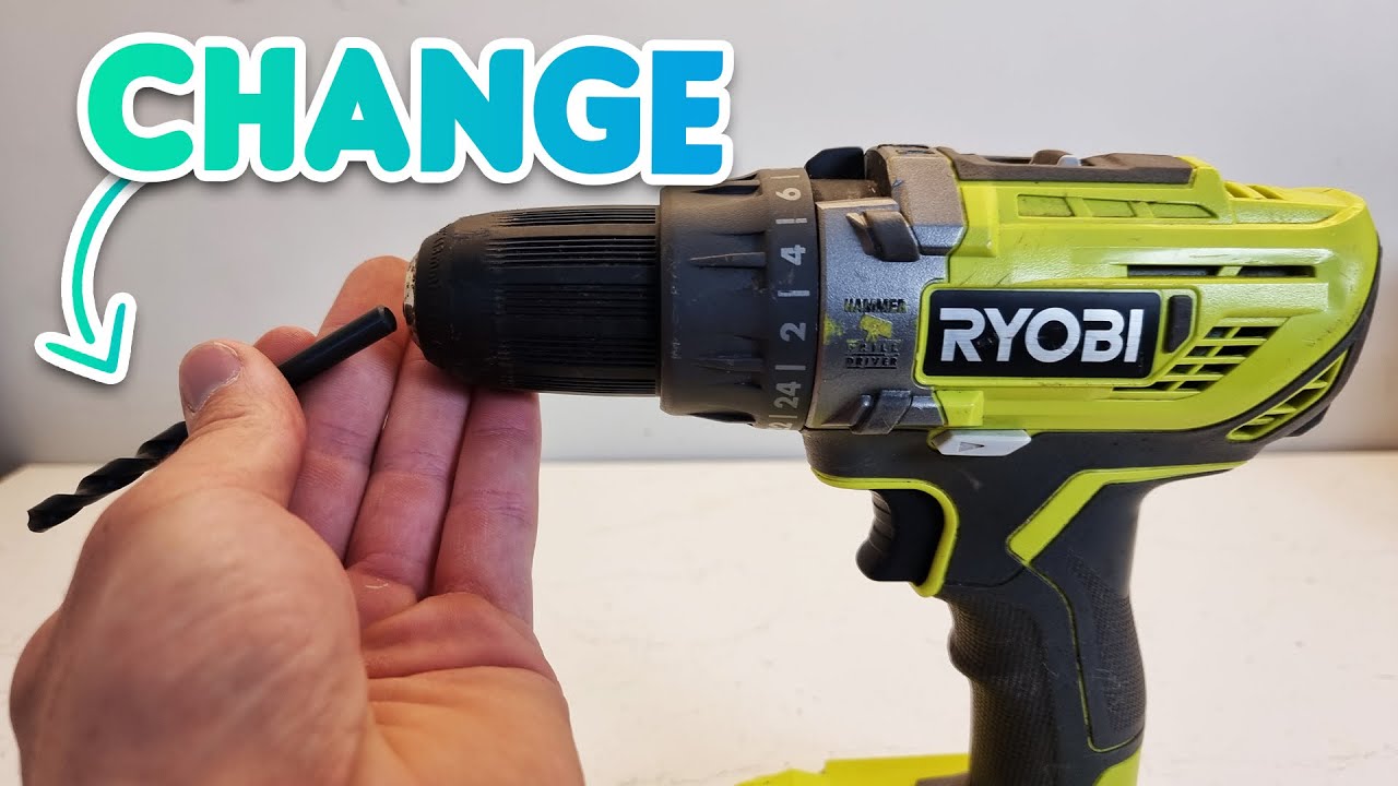 How to remove drill bit from Ryobi drill